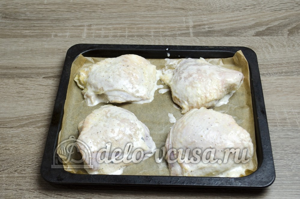 Шаг 4 приготовления Курица в кефире