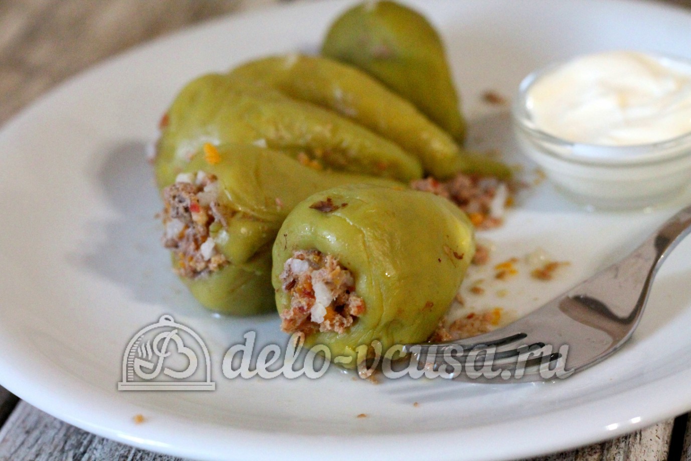 Шаг 7 приготовления Фаршированный перец с рисом