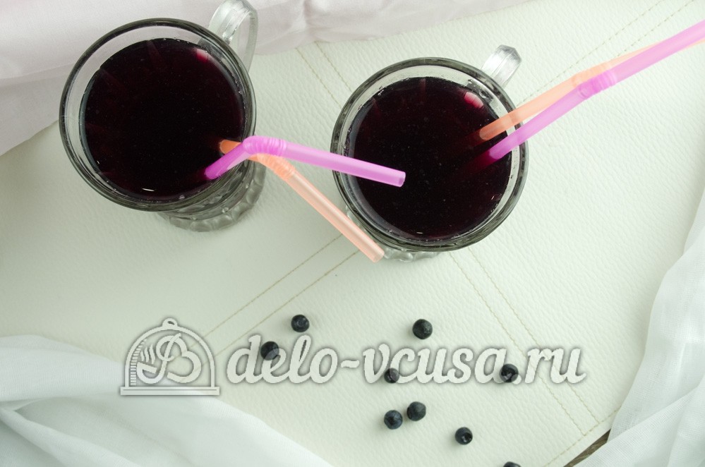 Шаг 5 приготовления Компот из черники