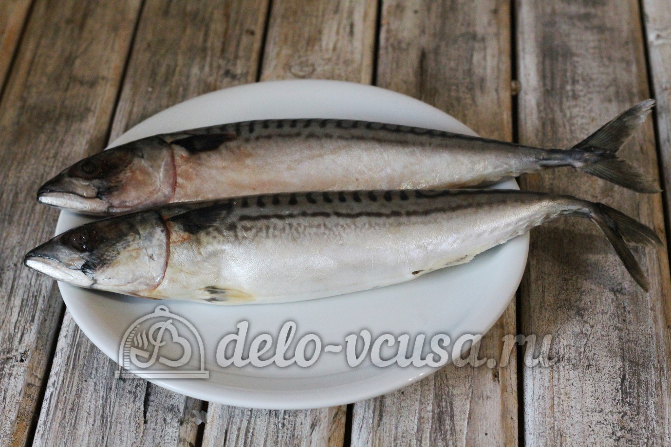 Шаг 1 приготовления Маринованная скумбрия