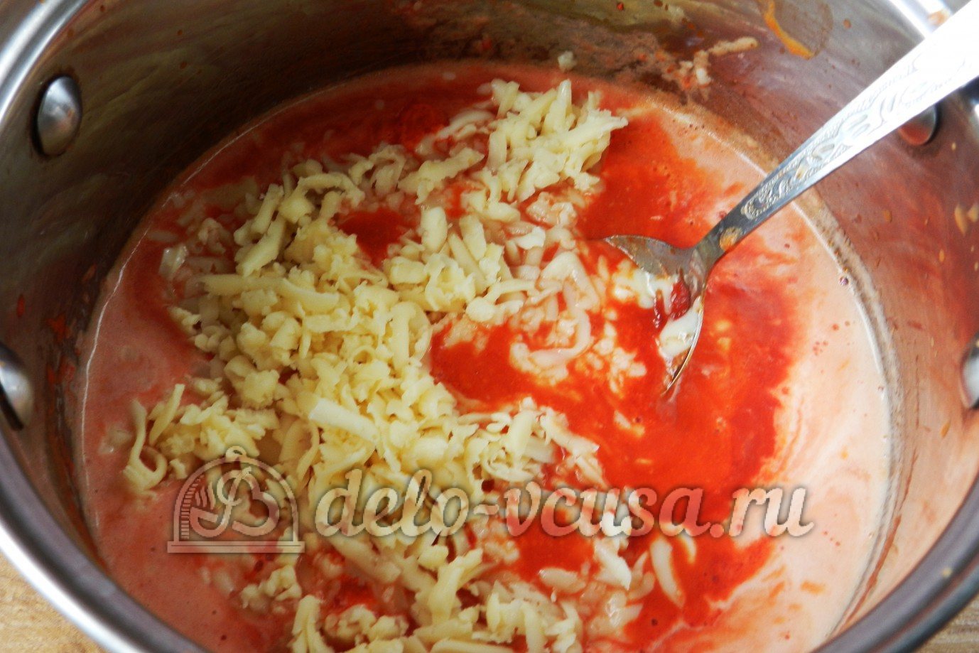 Шаг 10 приготовления Макароны с томатным соусом и маслинами