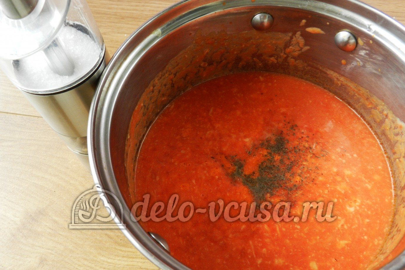 Шаг 12 приготовления Макароны с томатным соусом и маслинами