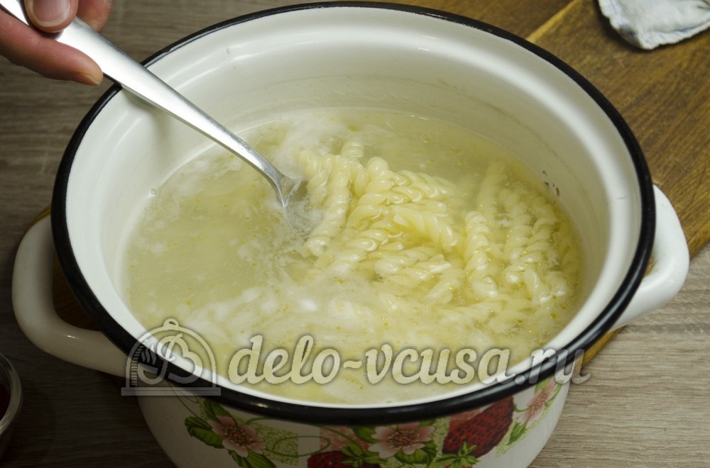 Шаг 9 приготовления Макароны с фаршем и корицей