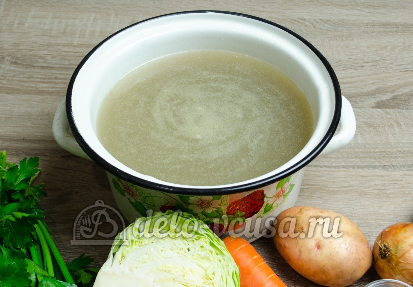 Шаг 1 приготовления Щи из свежей капусты