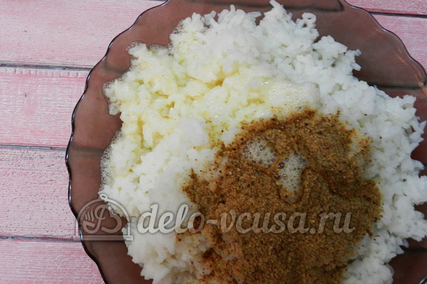 Шаг 5 приготовления Рисовые крокеты с сыром и ветчиной