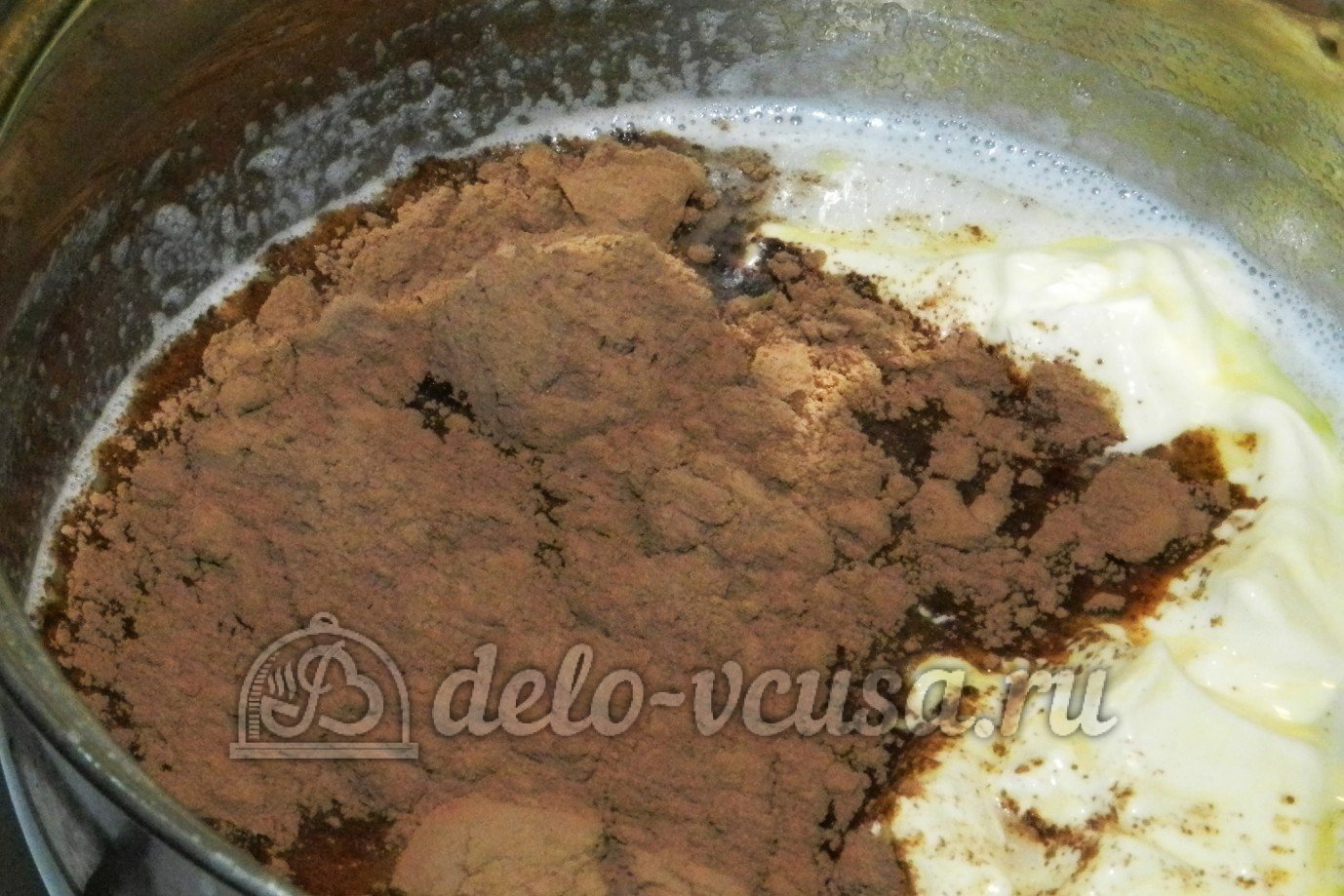 Шаг 3 приготовления Пирожное картошка с орехами и коньяком