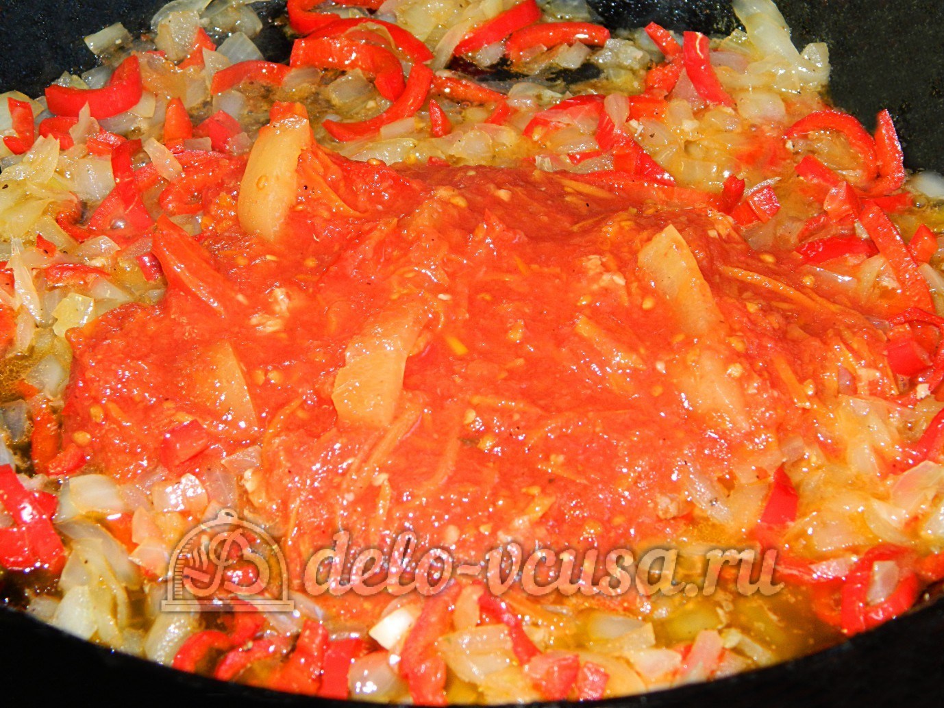 Шаг 10 приготовления Яичная лапша с мясом и овощами