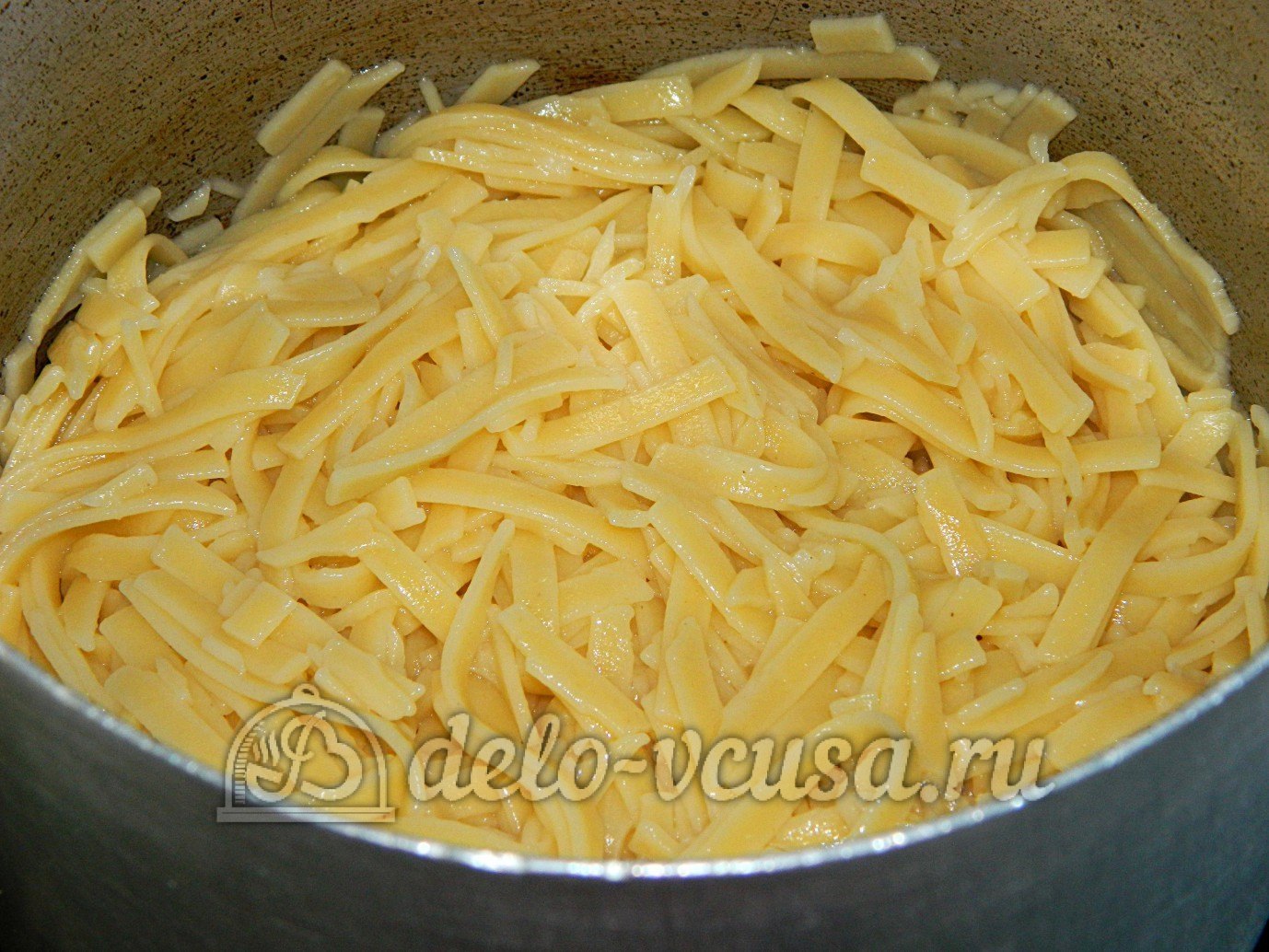 Шаг 5 приготовления Яичная лапша с мясом и овощами