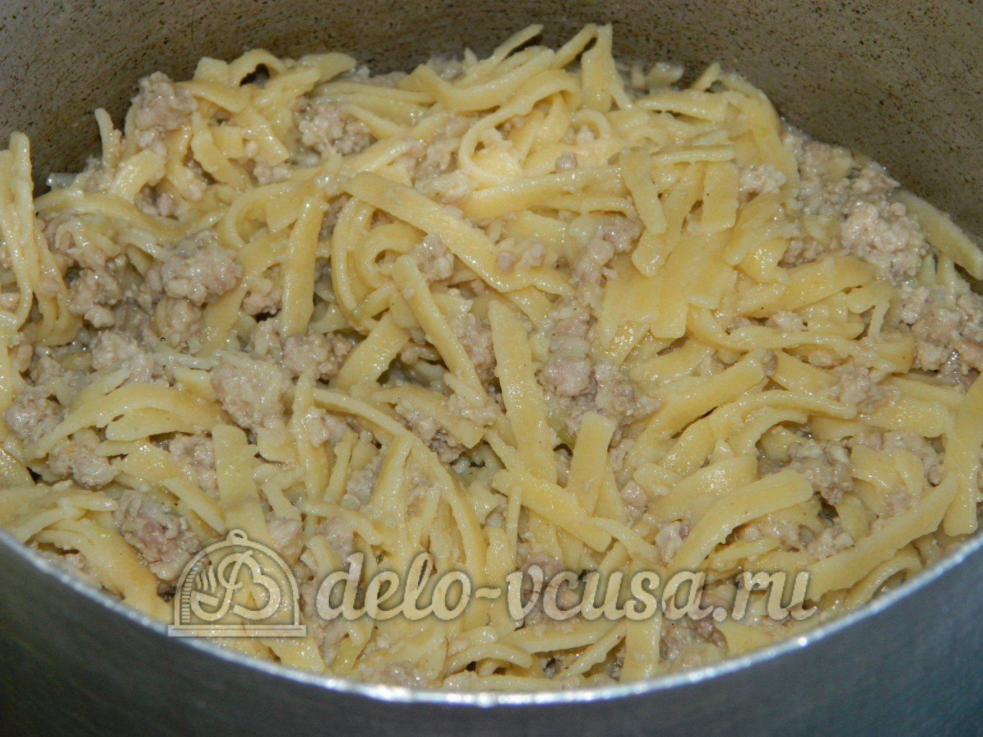 Шаг 7 приготовления Яичная лапша с мясом и овощами