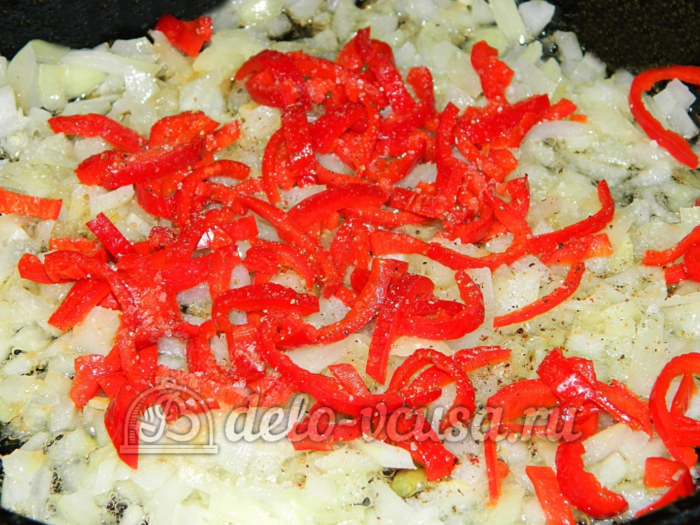 Шаг 9 приготовления Яичная лапша с мясом и овощами