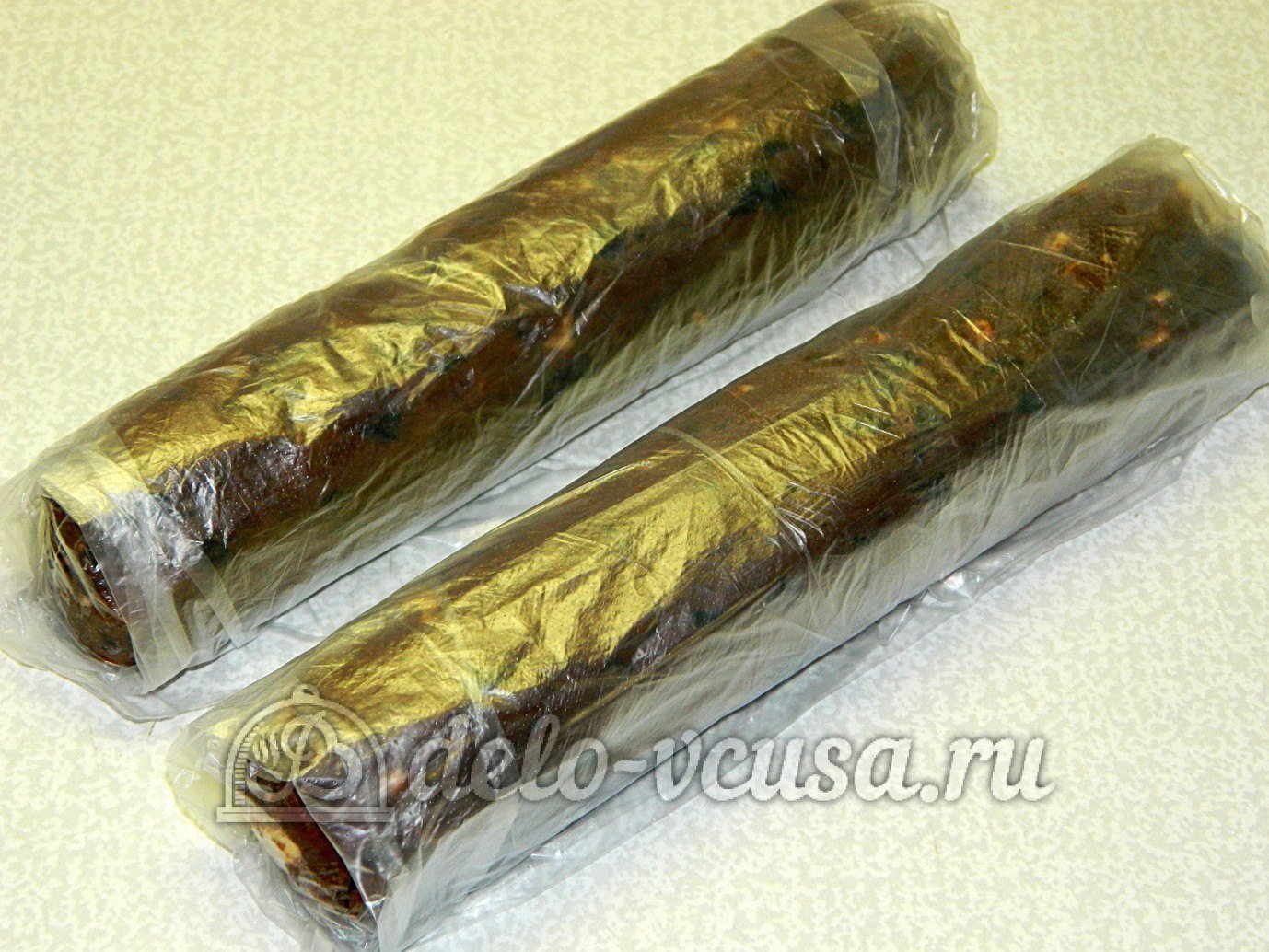 Шаг 10 приготовления Сладкая колбаска без масла