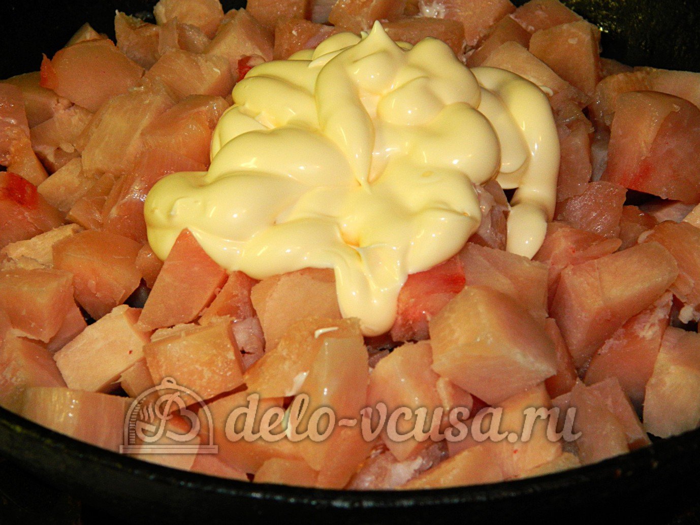 Шаг 3 приготовления Куриное филе в майонезе