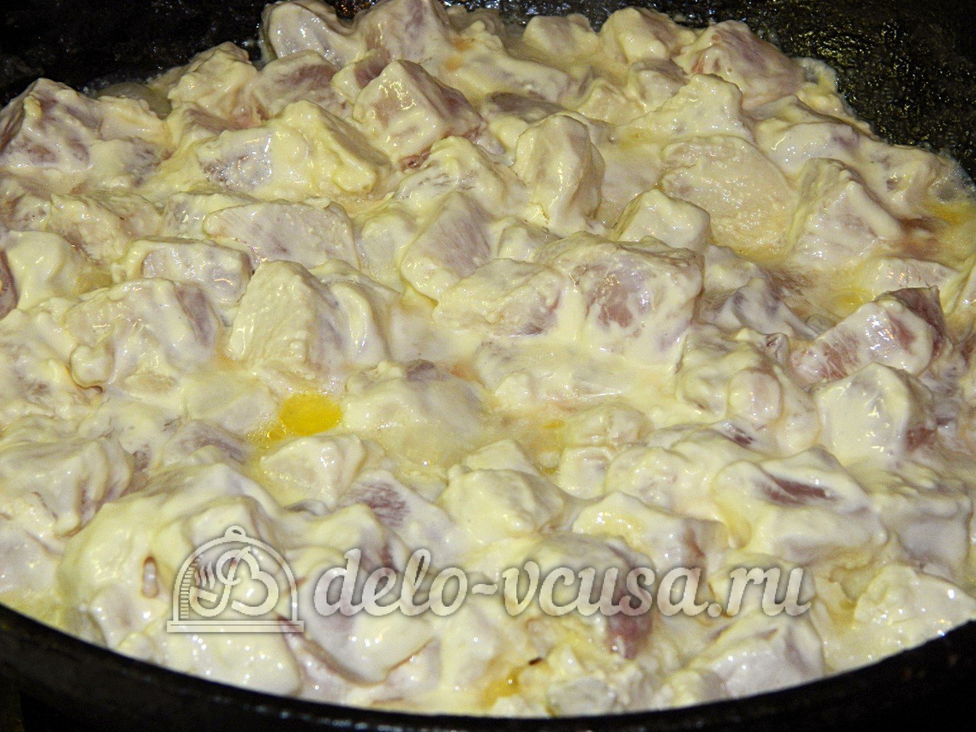 Шаг 5 приготовления Куриное филе в майонезе