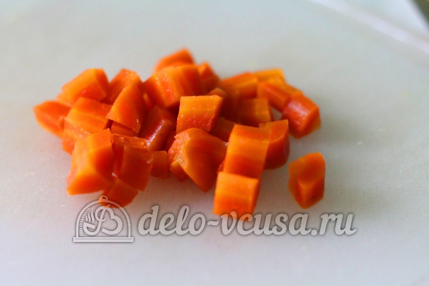 Шаг 2 приготовления Винегрет с кукурузой и фасолью