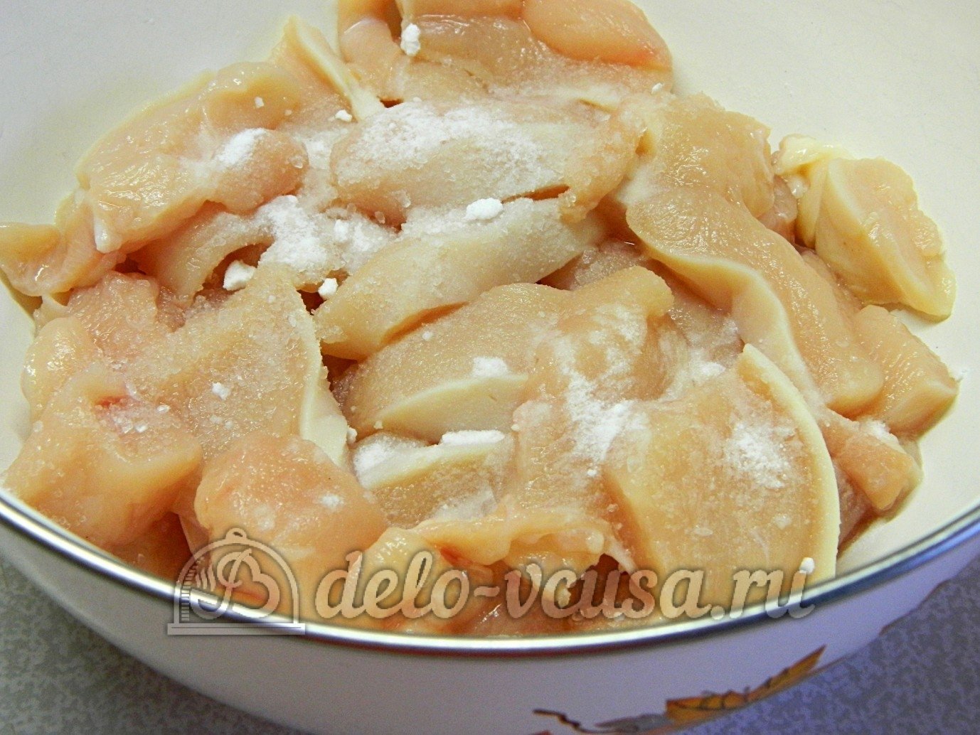 Шаг 3 приготовления Куриные наггетсы