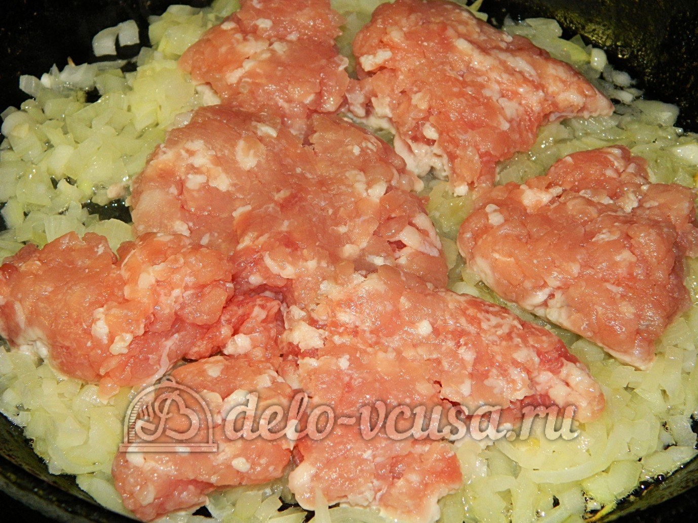 Шаг 2 приготовления Мясная запеканка с цветной капустой