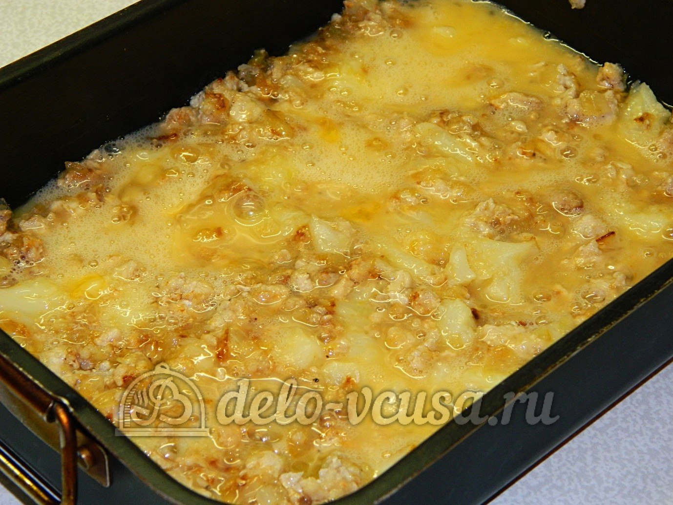 Шаг 9 приготовления Мясная запеканка с цветной капустой