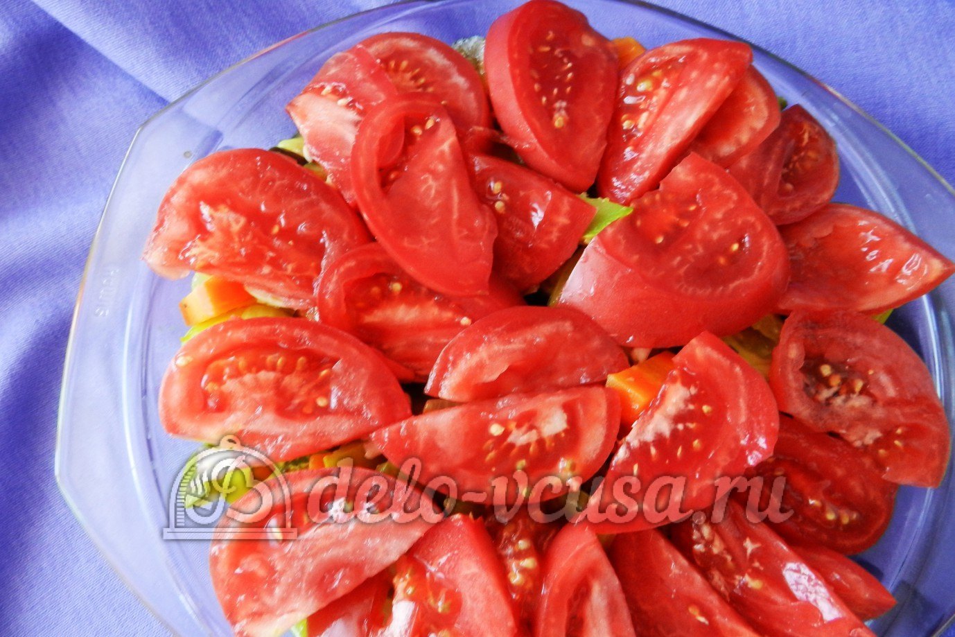 Шаг 16 приготовления Курица под овощами