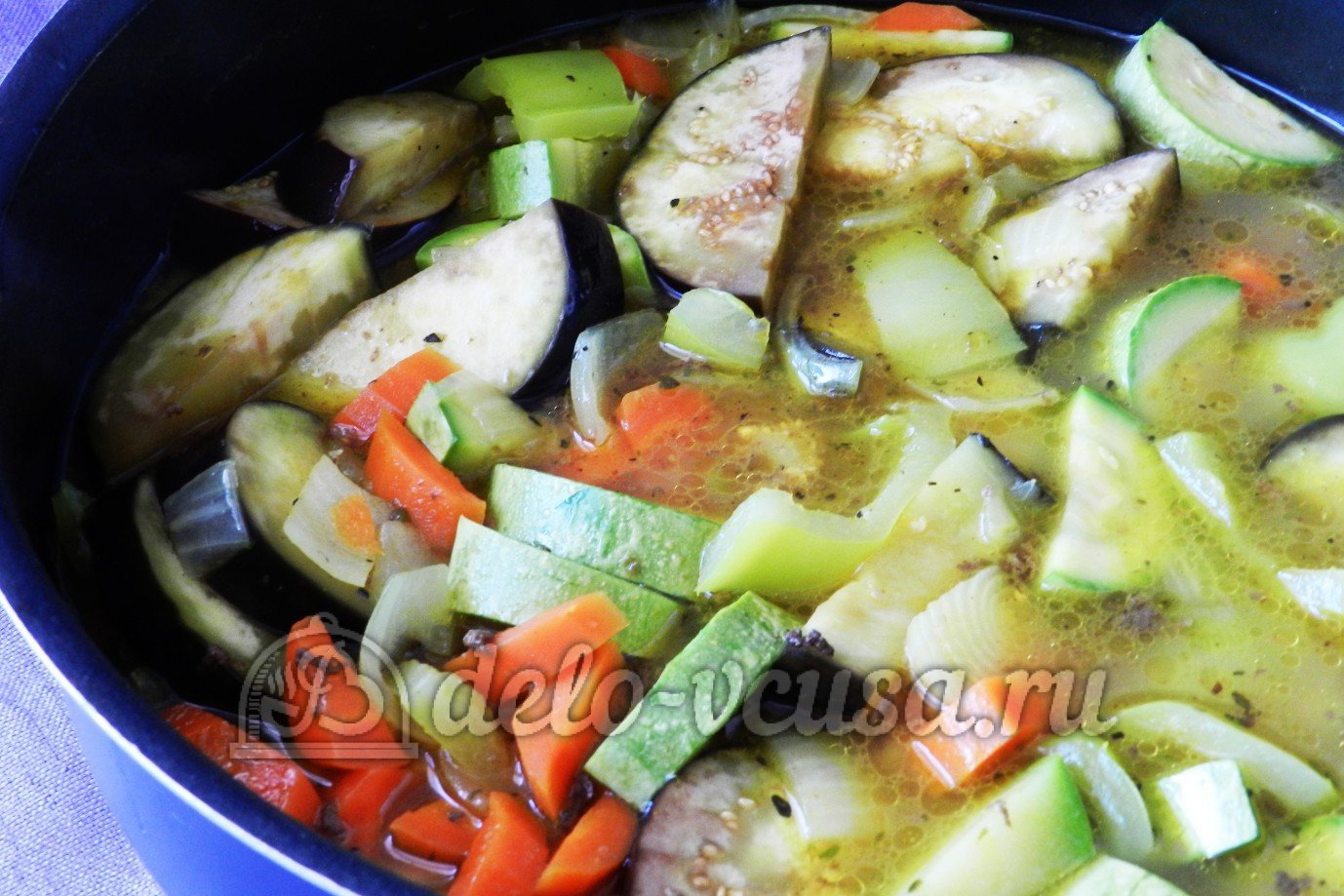 Шаг 9 приготовления Курица под овощами