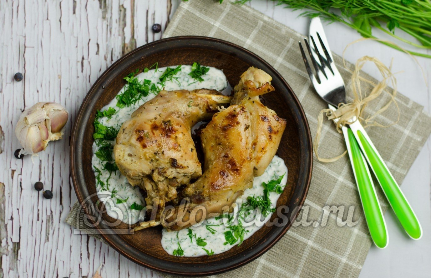 Шаг 4 приготовления Запеченный кролик