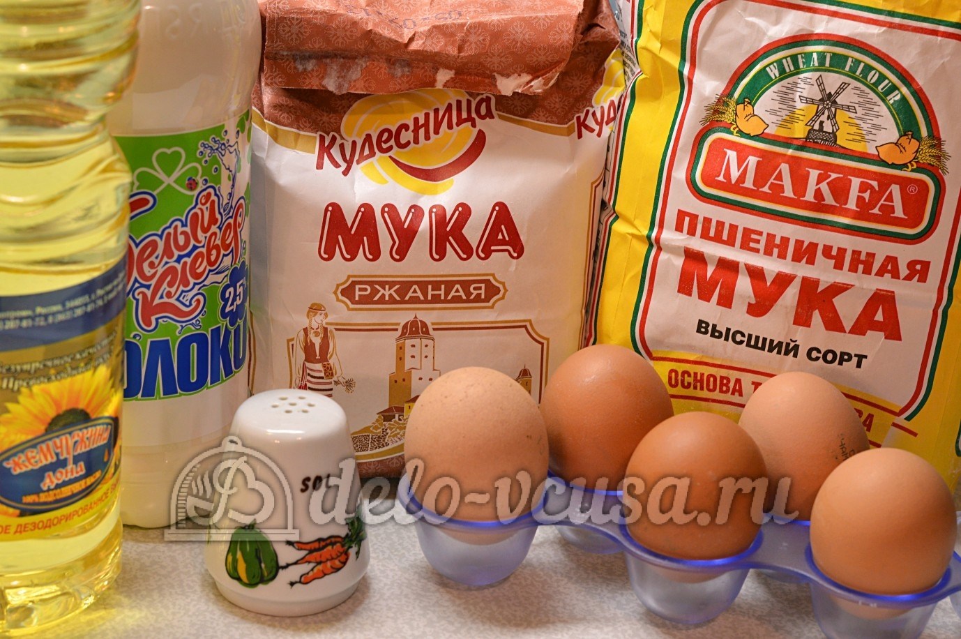 Ингредиенты Ржаные блины Фото ингредиенты Ржаные блины