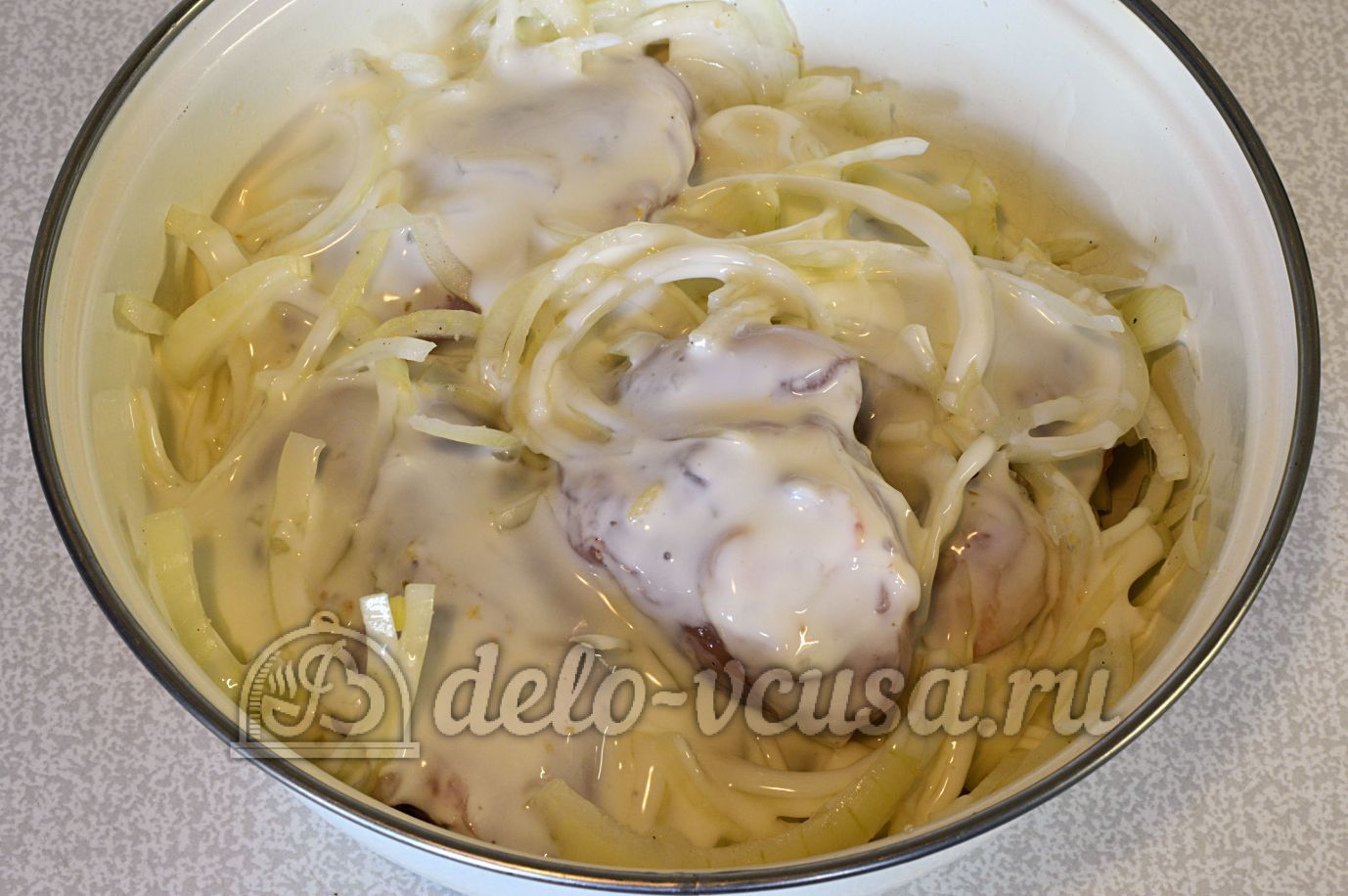 Шаг 8 приготовления Курица маринованная в кефире в духовке
