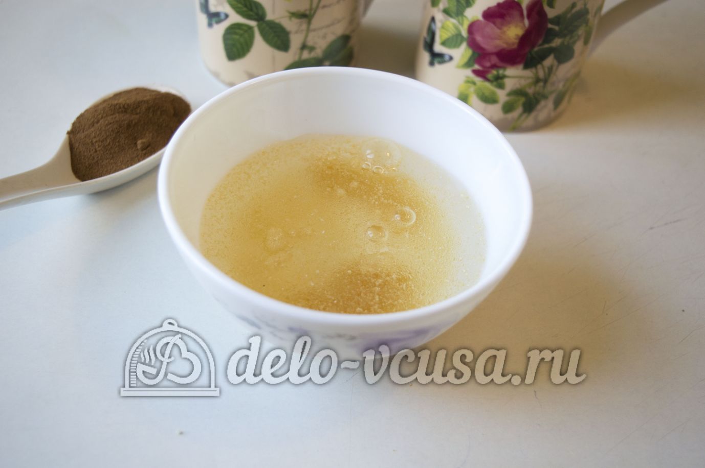 Шаг 1 приготовления Десерт из ряженки