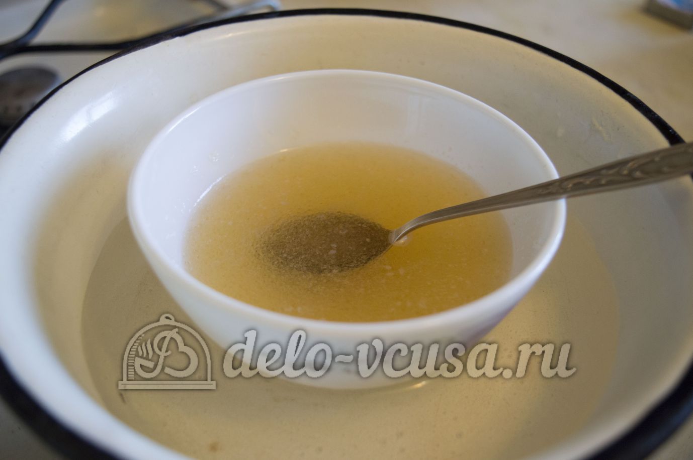 Шаг 4 приготовления Десерт из ряженки