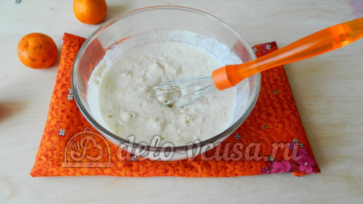 Шаг 1 приготовления Манник с мандаринами
