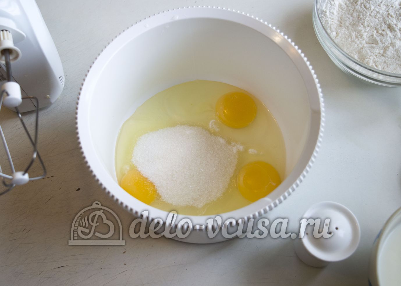 Шаг 2 приготовления Кекс с орехами