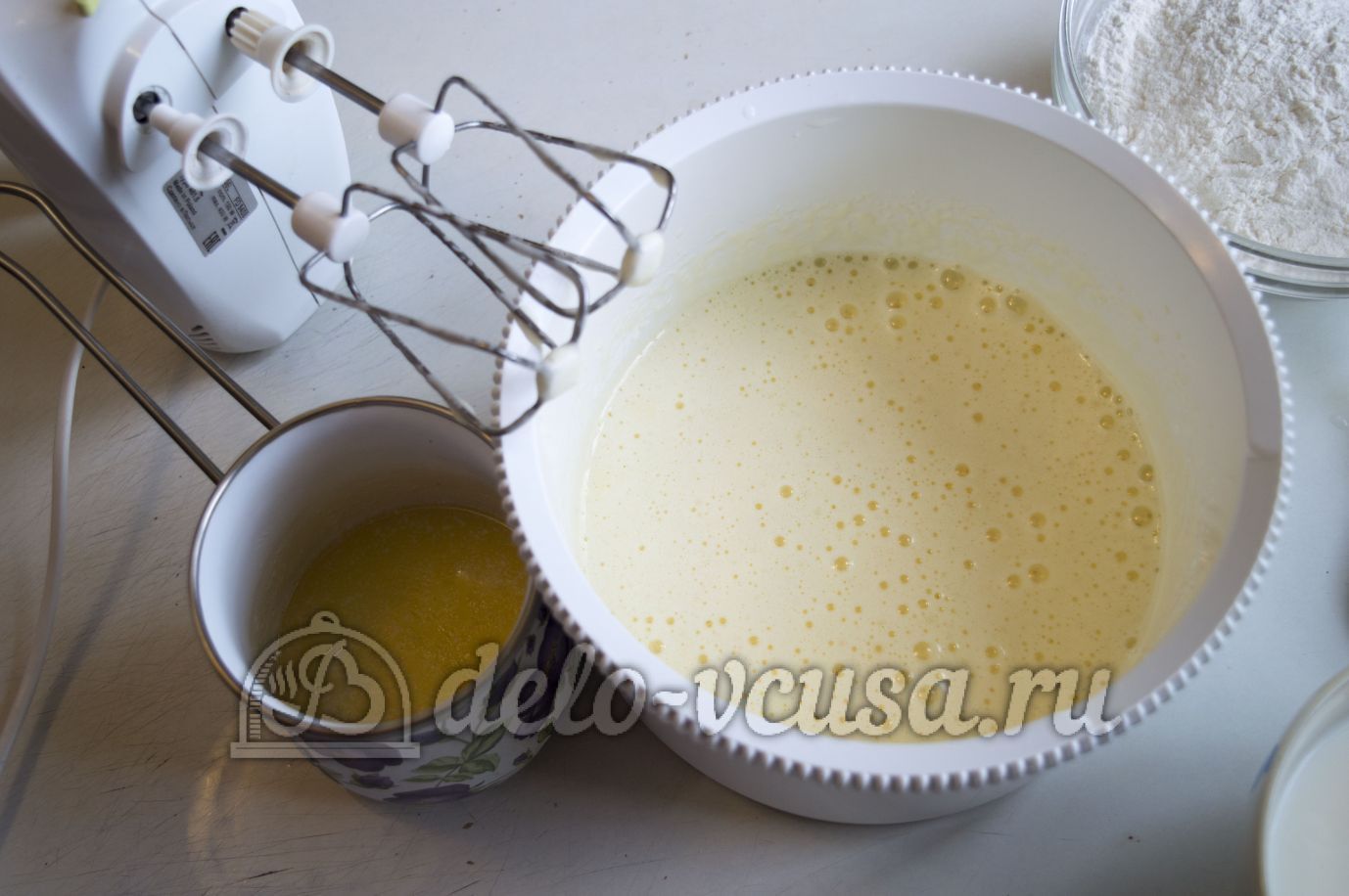 Шаг 3 приготовления Кекс с орехами