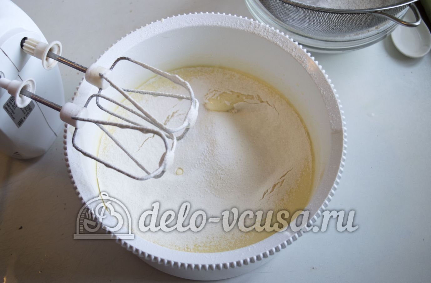 Шаг 4 приготовления Кекс с орехами