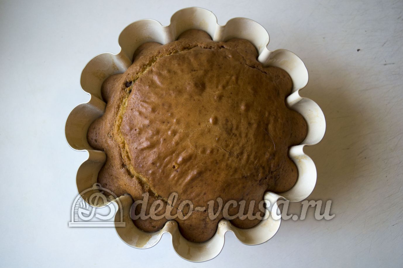 Шаг 8 приготовления Кекс с орехами