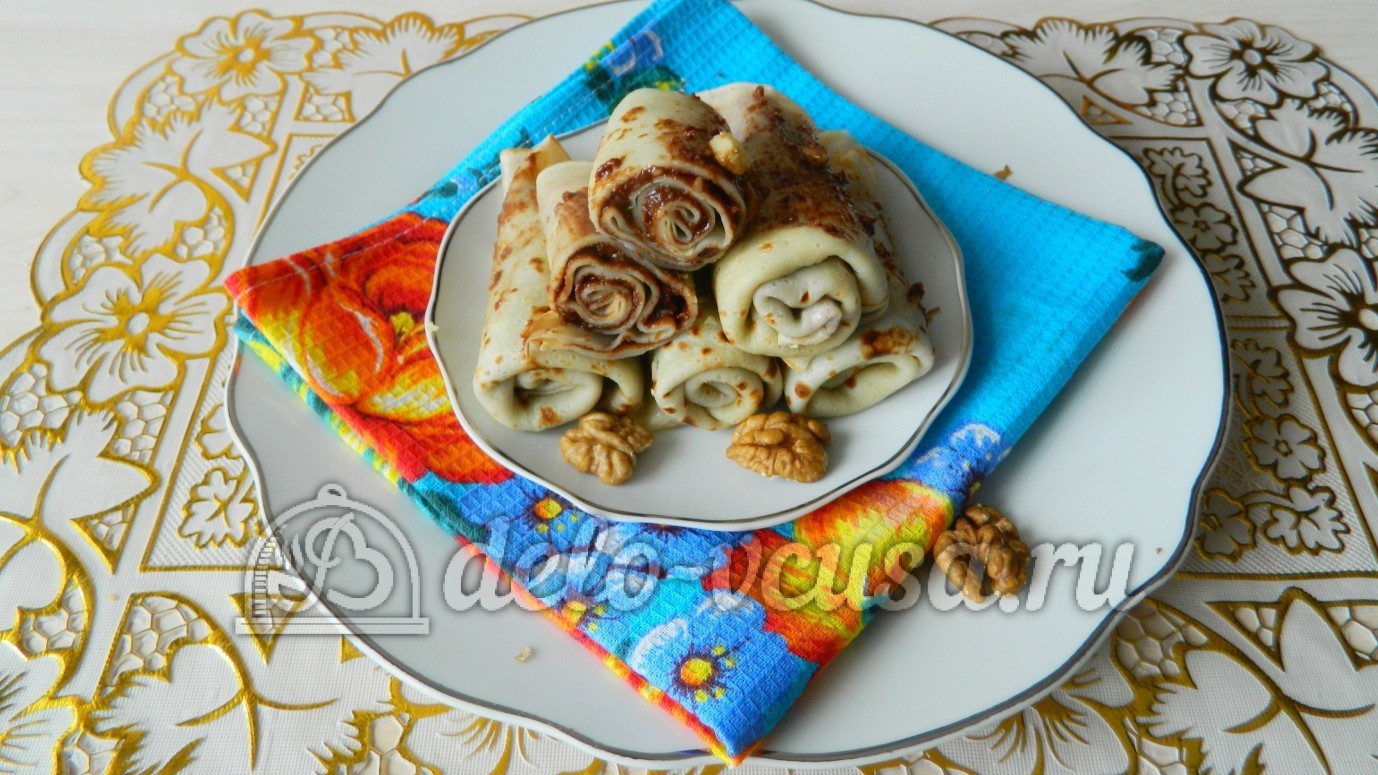 Шаг 9 приготовления Блинчики с шоколадом