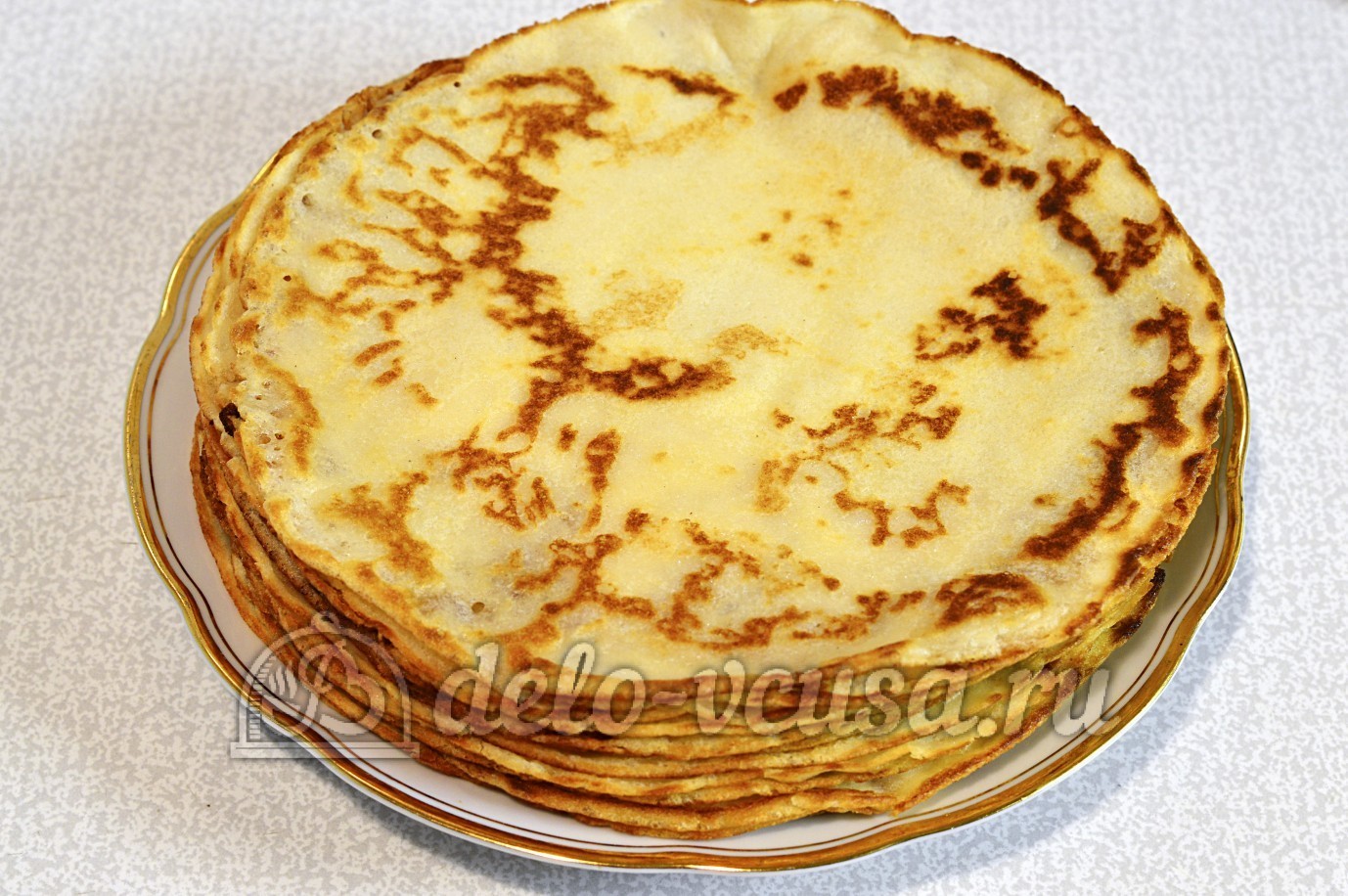 Шаг 10 приготовления Блины с сыром и зеленью