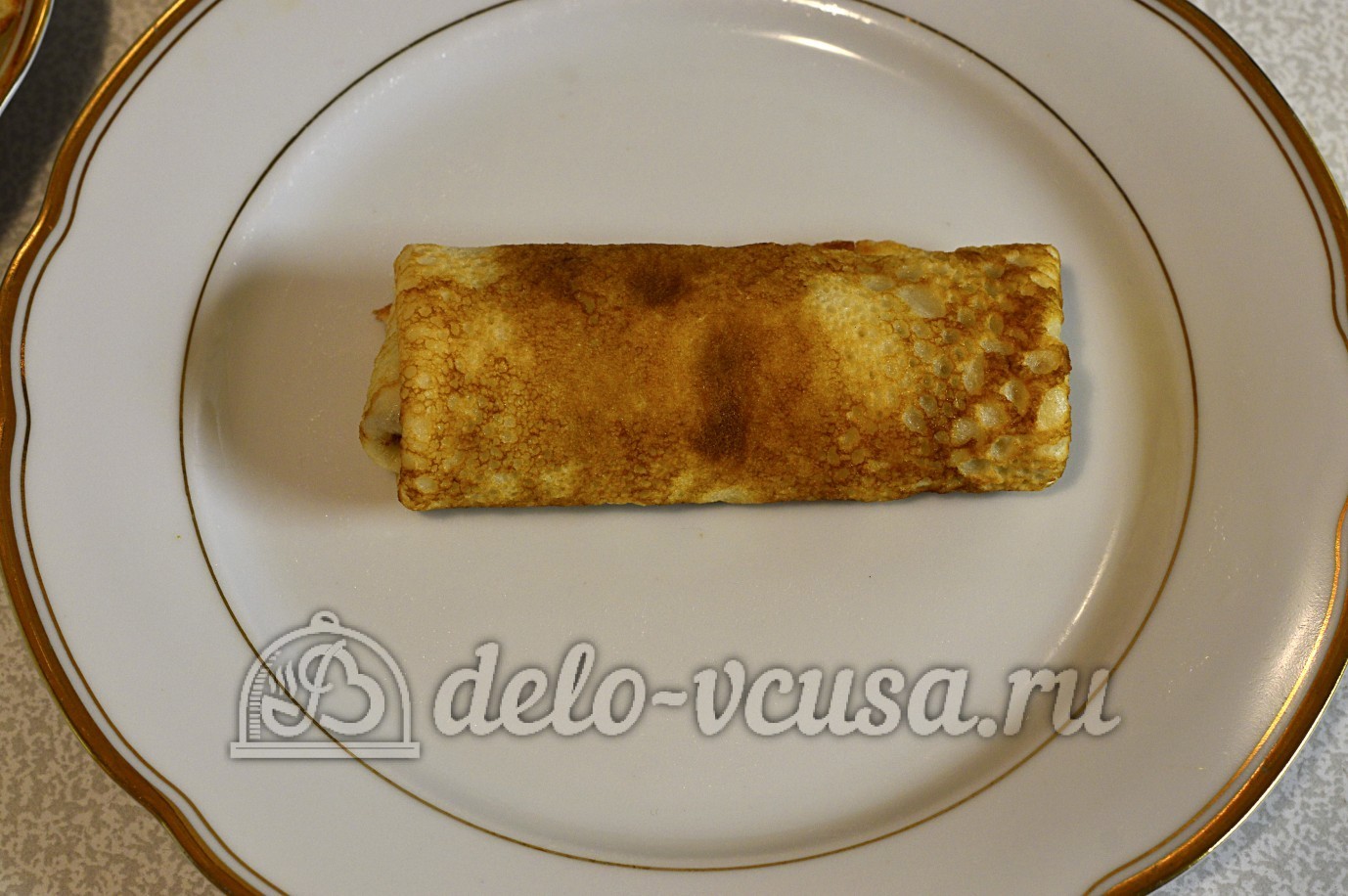 Шаг 16 приготовления Блины с сыром и зеленью