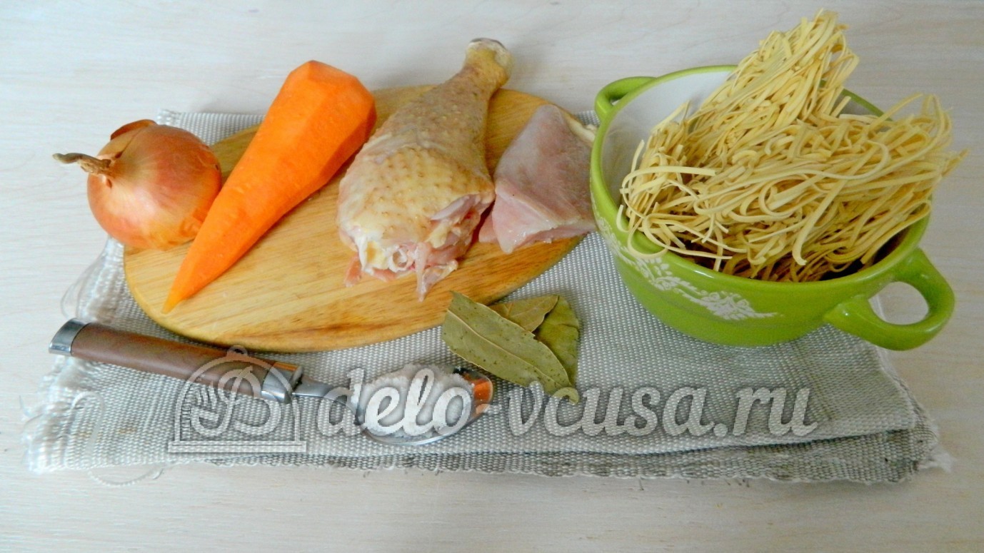 Ингредиенты Куриный суп с лапшой Фото ингредиенты Куриный суп с лапшой