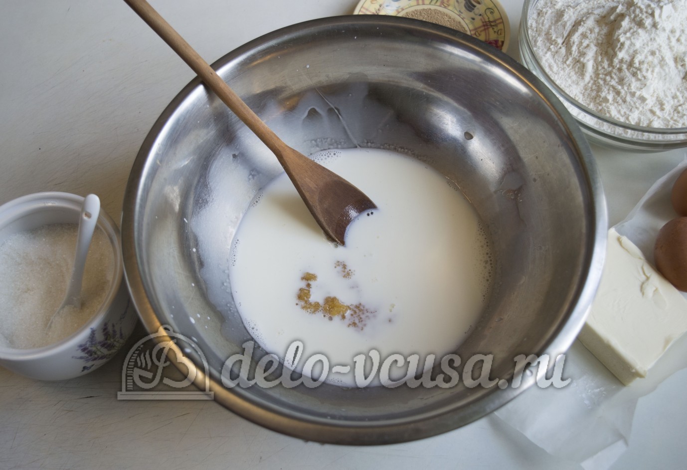 Шаг 1 приготовления Эстонская булочка с корицей