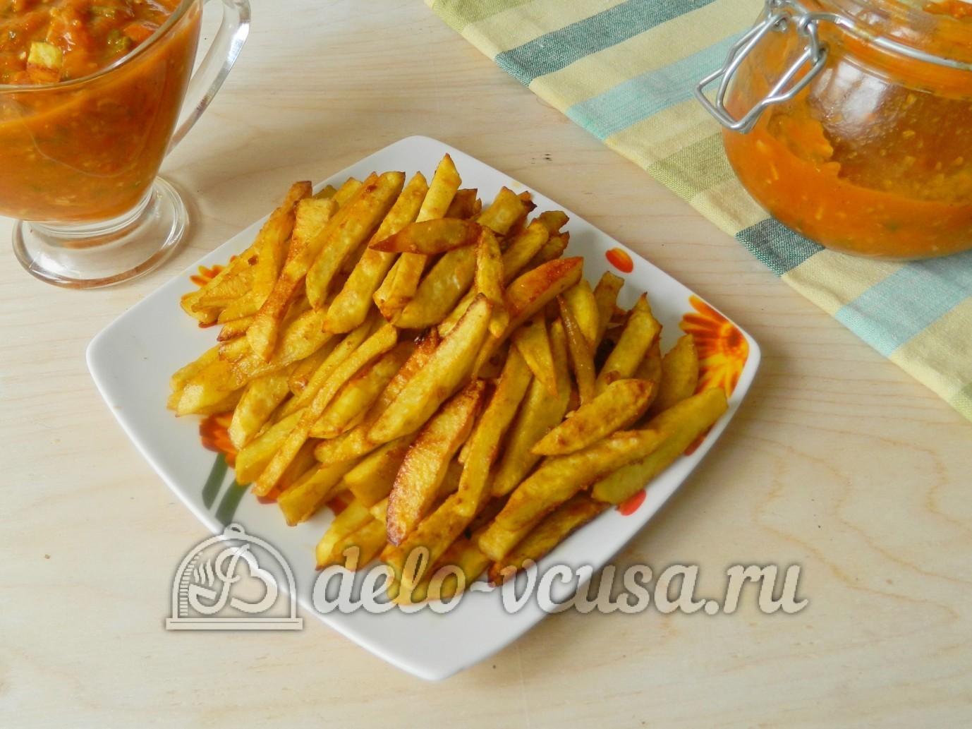 Шаг 7 приготовления Картошка фри в духовке