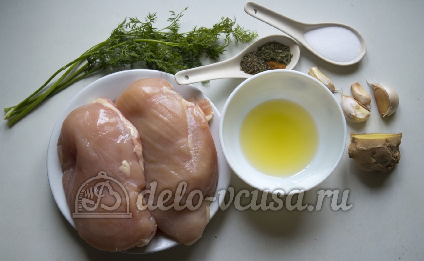 Фото ингредиенты Куриный рулет с чесноком