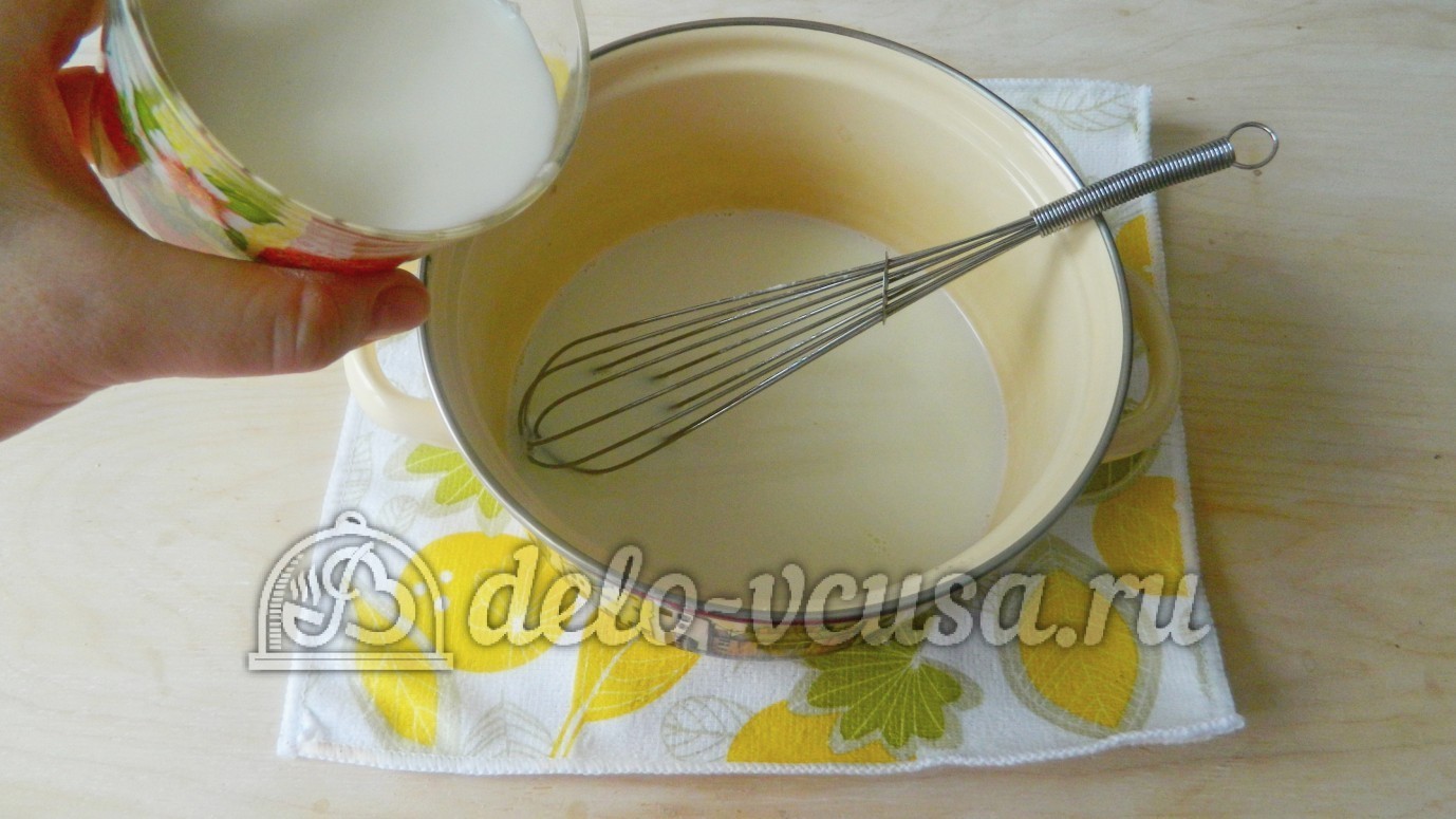 Шаг 4 приготовления Молочный кисель
