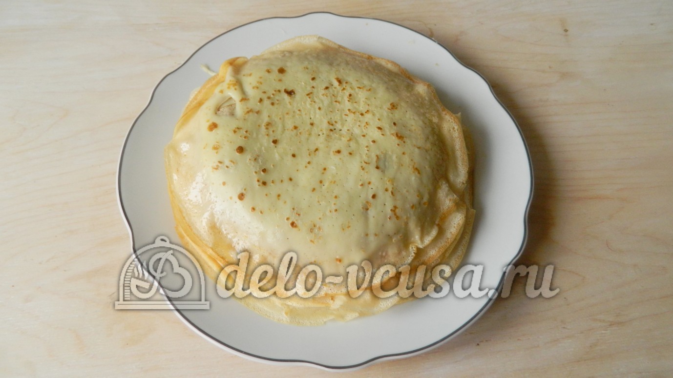 Шаг 8 приготовления Блинчики с фаршем
