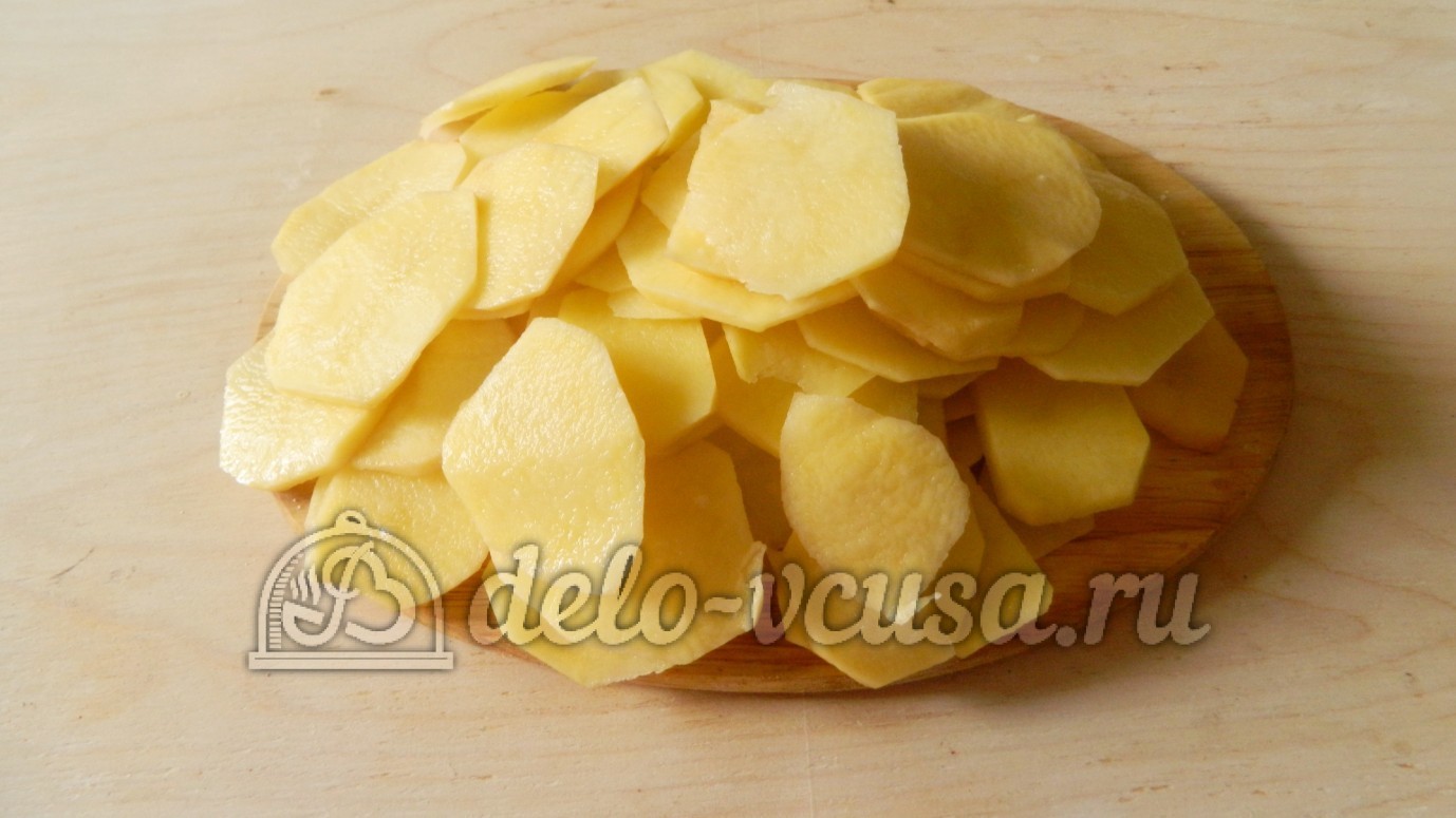 Шаг 2 приготовления Картофельные чипсы в микроволновке
