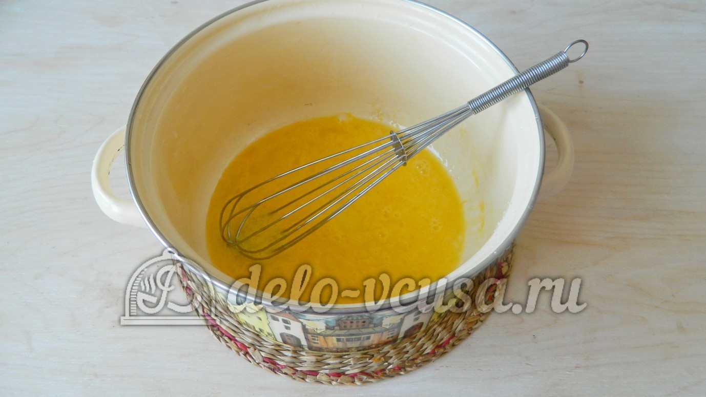 Шаг 1 приготовления Блины на сыворотке