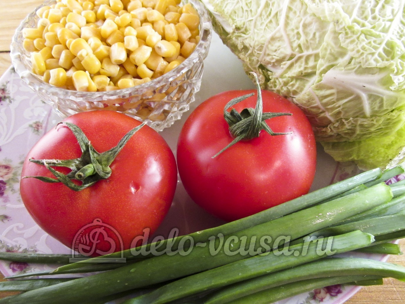 Ингредиенты Салат из пекинской капусты и кукурузы Фото ингредиенты Салат из пекинской капусты и кукурузы