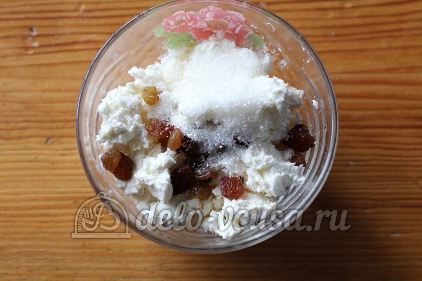 Шаг 7 приготовления Блинчики с творогом и изюмом