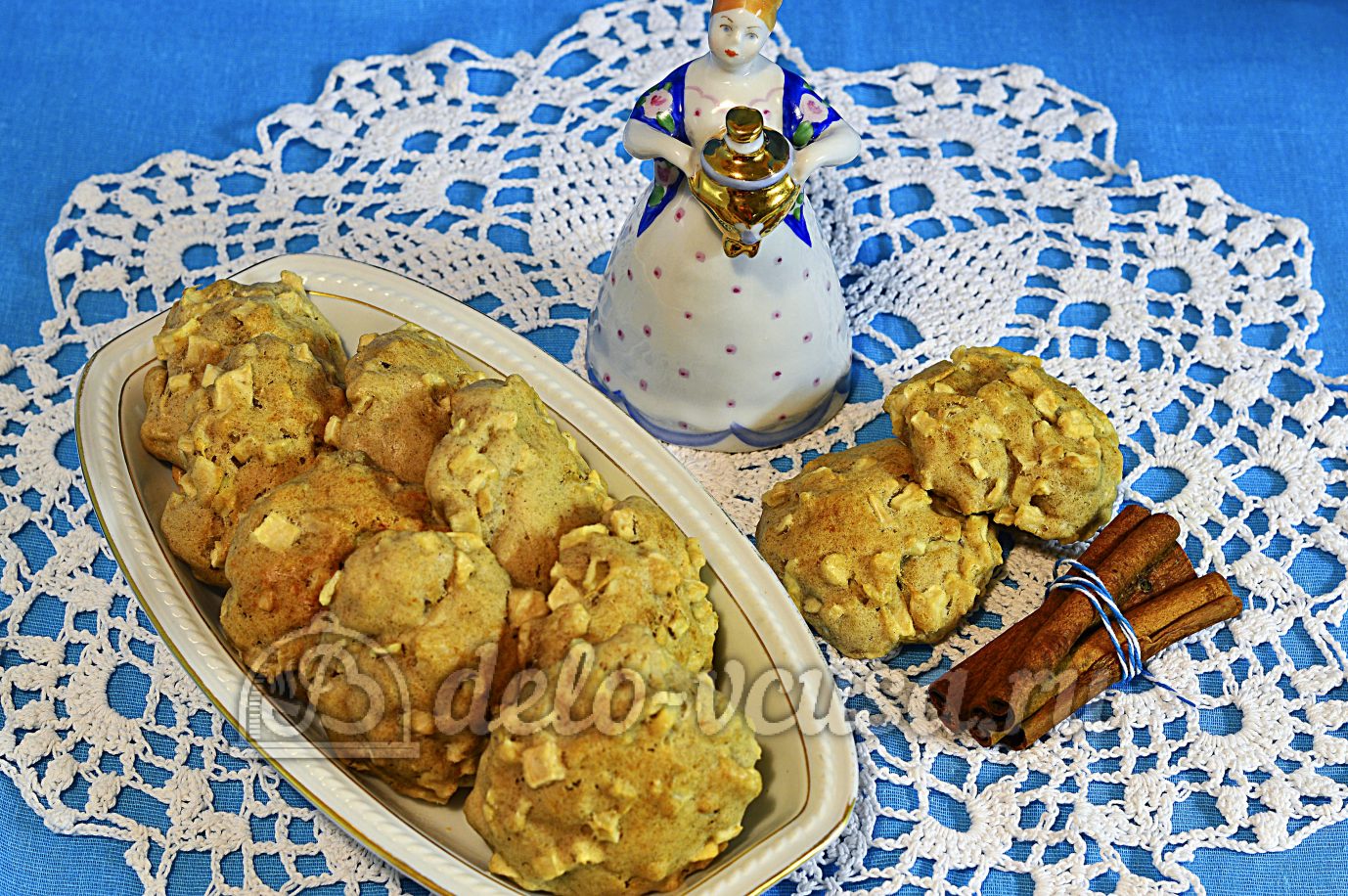 Шаг 10 приготовления Печенье с яблоками и корицей