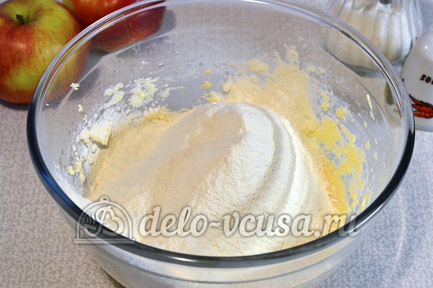 Шаг 3 приготовления Печенье с яблоками и корицей