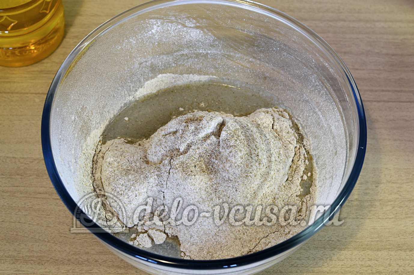 Шаг 2 приготовления Кутабы из ржаной муки