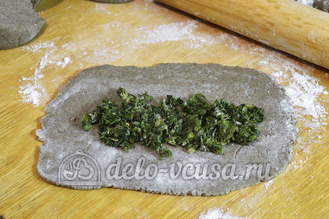 Шаг 9 приготовления Кутабы из ржаной муки